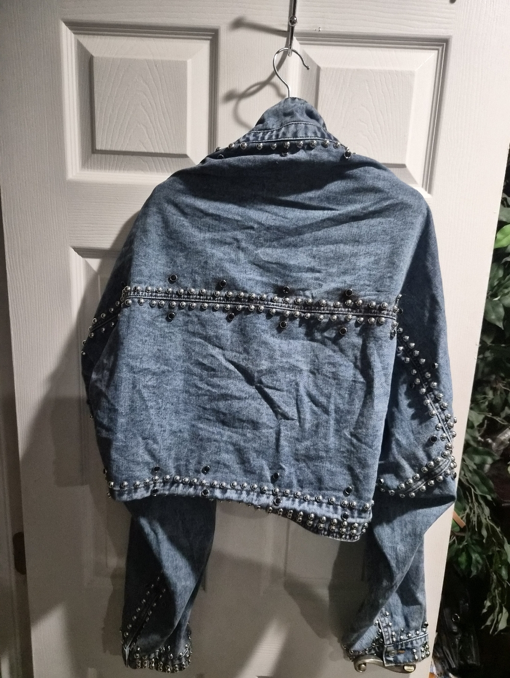 Fashion Nova Light Blue Denim Studded Bolero Jacket 3x - Picture 2 of 4